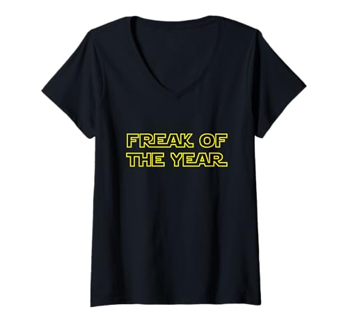 Damen Freak of The Year, lustiges Partyspaß, Hobby, Science-Fiction-Design T-Shirt mit V-Ausschnitt Damen Freak of The Year, lustiges Partyspaß, Hobby, Science-Fiction-Design T-Shirt mit V-Ausschnitt von Lobro Design