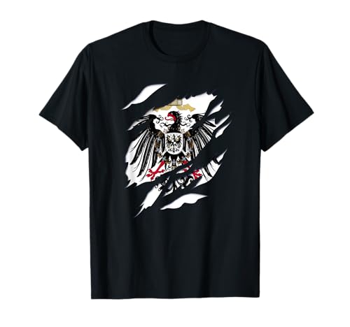 Lobro Design - Herren T-Shirt mit kurzen Ärmeln, Schwarz, S, Klassische Passform, Einfarbig, 100% Baumwolle, Liebe, Wappen Deutsches Kaiserreich 1871_1918 Lobro Design - Herren T-Shirt mit kurzen Ärmeln, Schwarz, S, Klassische Passform, Einfarbig, 100% Baumwolle, Liebe, Wappen Deutsches Kaiserreich 1871_1918 von Lobro Design