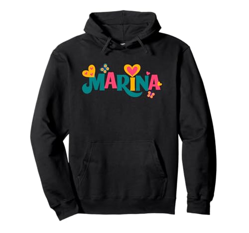 Marina Name Mädchen Frau Herz Lovely Design Pullover Hoodie Marina Name Mädchen Frau Herz Lovely Design Pullover Hoodie von Lobro Design