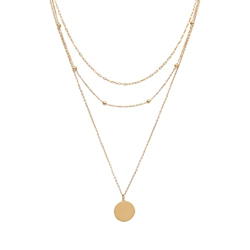 Lobstein & Söhne Emma Damen Kette aus Edelstahl mit 18k Gold PVD Plattierung, verstellbar von 39-44cm, Schlichtes & Filigranes Design mit Karabinerverschluss gold, silber rosegold (Gold) von Lobstein & Söhne