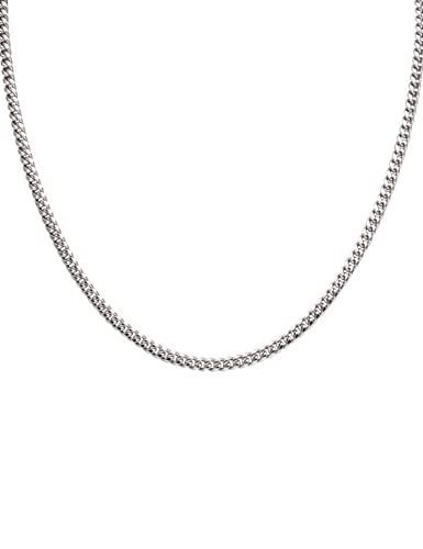 Lobstein & Söhne "Friedrich Herren Kette, Edelstahl-Weizen-Kettenstil, individuell anpassbar und stillvoll verpackt, hautverträglich und wasserfest, minimalisitisches Design für jeden Anlass (silber) von Lobstein & Söhne