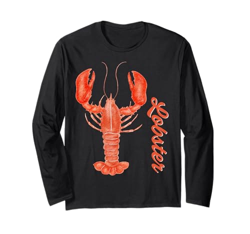 Orange Hummer Grafik Küste Marine Meeresfrüchte Sommer Frauen Langarmshirt Orange Hummer Grafik Küste Marine Meeresfrüchte Sommer Frauen Langarmshirt von Lobster Seafood outfit summer marine crayfish Men