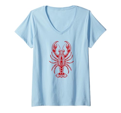 Damen Hummerhemd Awesome Lobster T-Shirt mit V-Ausschnitt Damen Hummerhemd Awesome Lobster T-Shirt mit V-Ausschnitt von Lobster T-Shirt Design Co.