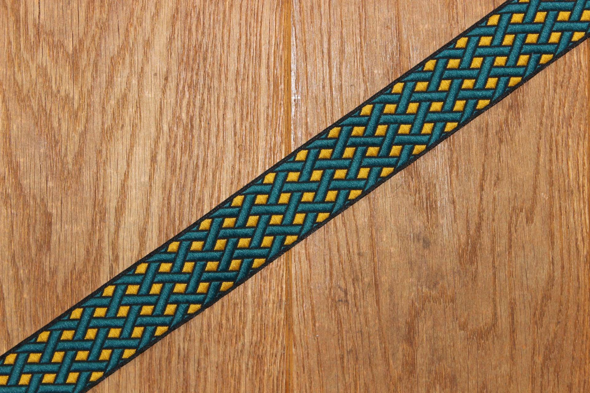 Handgemachte Gelb, Petrol & Schwarz 35mm Verstellbare Gitarre Stil Tasche Riemen Handgemachte Gelb, Petrol & Schwarz 35mm Verstellbare Gitarre Stil Tasche Riemen von LobsterRocksLondon