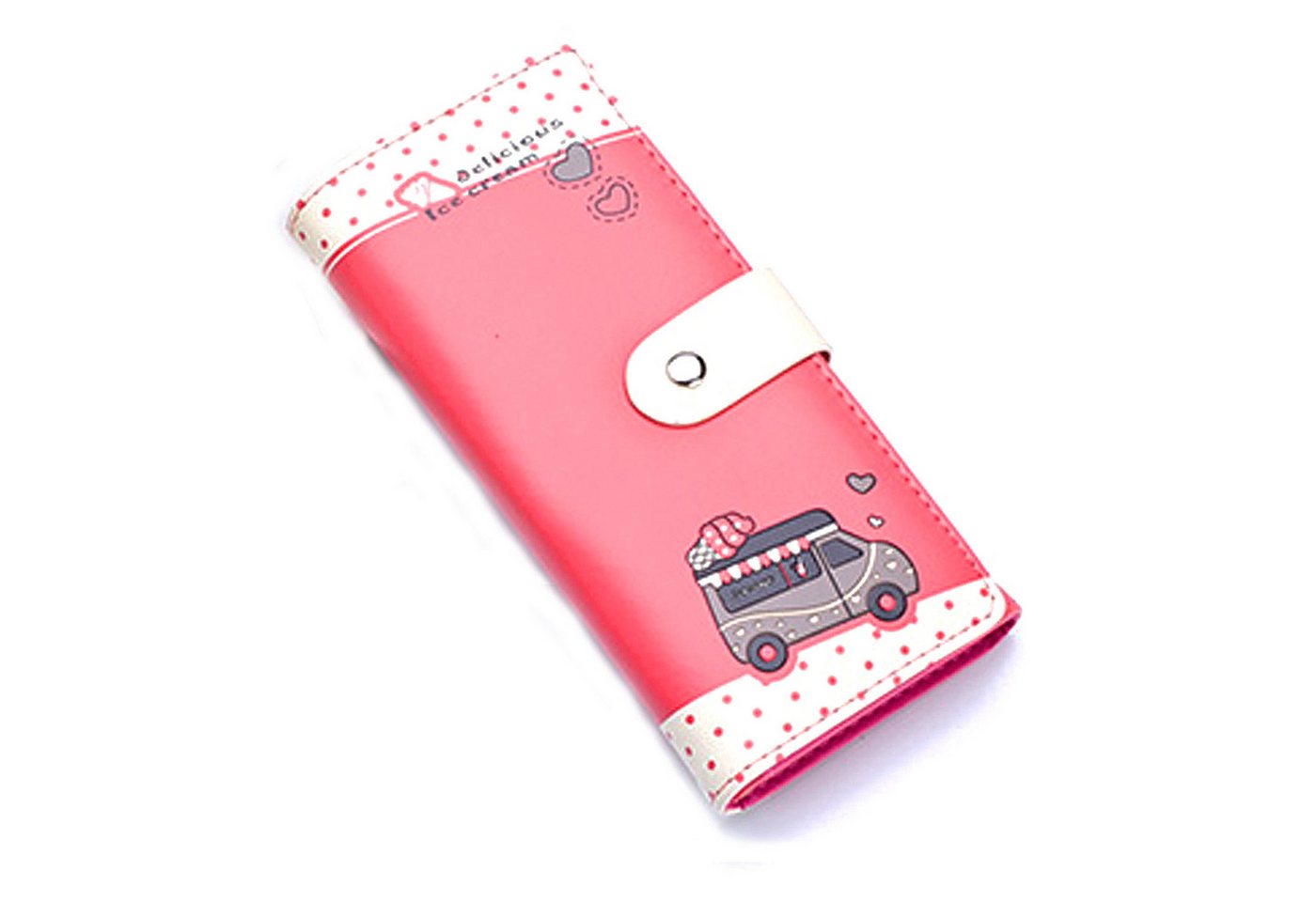 Lobwerk Geldbörse Geldmappe mit Design Clipverschluss Reißverschluss Münzfach Platz für von Lobwerk