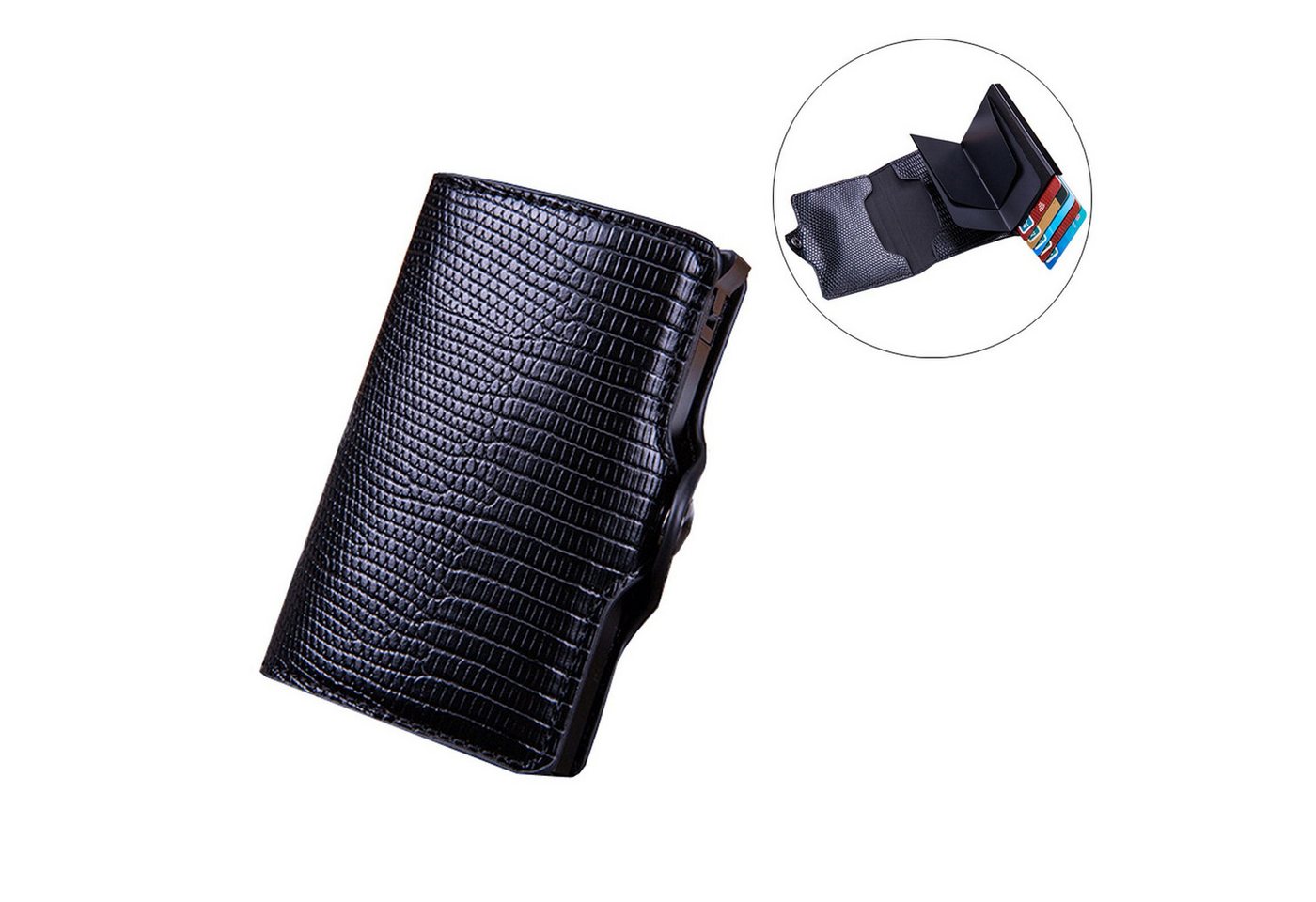 Lobwerk Kartenetui Mini Wallet mit Geldfach Münzfach mit Reißverschluss Slim Wallet Geldb von Lobwerk