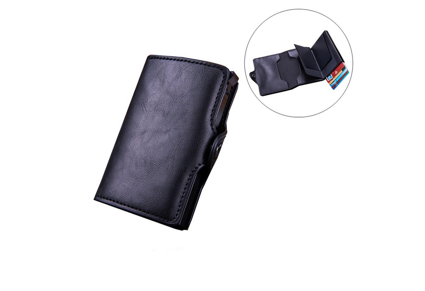 Lobwerk Kartenetui Mini Wallet mit Geldfach Münzfach mit Reißverschluss Slim Wallet Geldb von Lobwerk