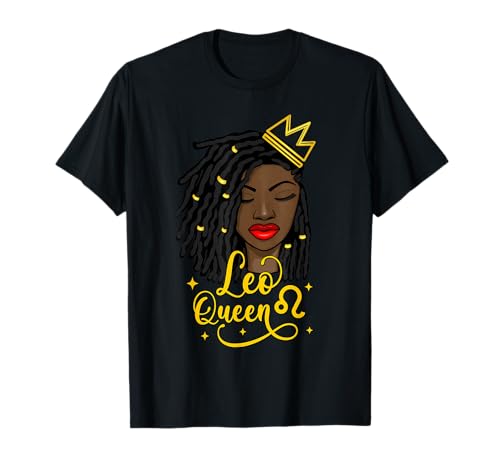 Leo Queen Loc'd Hair Black Woman Melanin Girl Sternzeichen T-Shirt Leo Queen Loc'd Hair Black Woman Melanin Girl Sternzeichen T-Shirt von Loc'd Girl Melanin Black Women Zodiac Sign Outfits