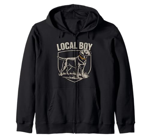 Local Boy Black Lab Hunting Dog Marsh Scene Sunset Vintage Kapuzenjacke von Local Boy Black Lab Hunting Dog Lover Marsh Sunset