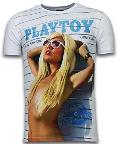 Playtoy Summer Jam - Digital Strass T- Shirt -Weiß von Local Fanatic