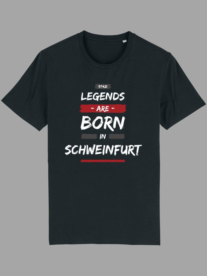 Legends Are Born in Schweinfurt T-Shirt - Bio Baumwolle Legends Are Born in Schweinfurt T-Shirt - Bio Baumwolle von LocalPrintDepartment