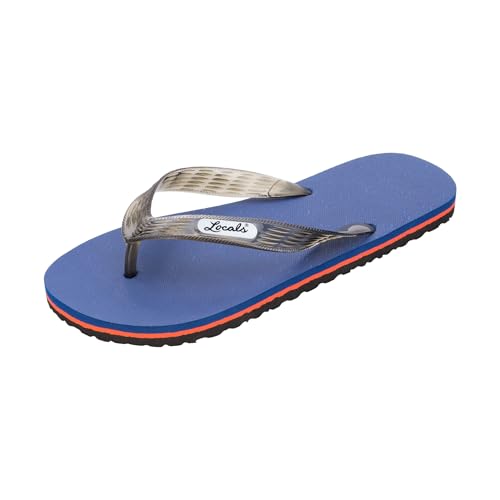 Locals Hawaii Unisex Stripe Flip Flop Collection, Marineblau, 10.5-11.5 Women/9.5-10.5 Men von Locals