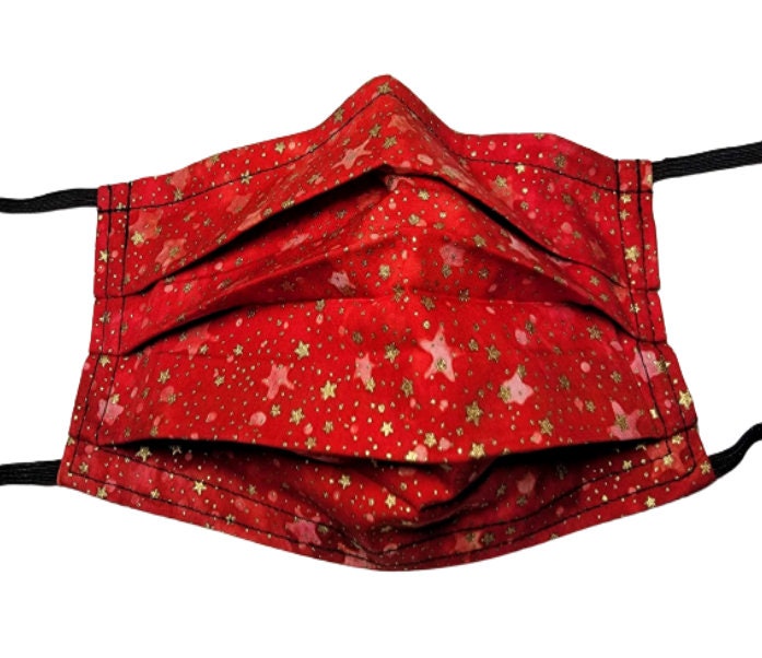 Crimson Stars Verstellbare Gesichtsmaske Mit Nasen-Klemmdraht Und Filterfach Crimson Stars Verstellbare Gesichtsmaske Mit Nasen-Klemmdraht Und Filterfach von LochNessLocker