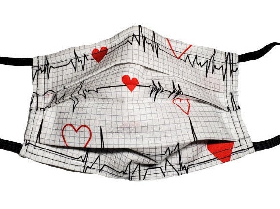 Heart Dr. Mask Wiederverwendbare Verstellbare Gesichtsmaske Mit Nasenklemmen-Draht Und Filterfach 2-Lagig Aus 100% Baumwolle Heart Dr. Mask Wiederverwendbare Verstellbare Gesichtsmaske Mit Nasenklemmen-Draht Und Filterfach 2-Lagig Aus 100% Baumwolle von LochNessLocker