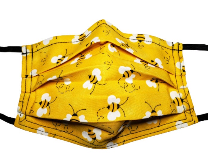 Honey Bee Wiederverwendbare Gesichtsmaske Mit Nasenklemmendraht Und Filterfach Honey Bee Wiederverwendbare Gesichtsmaske Mit Nasenklemmendraht Und Filterfach von LochNessLocker