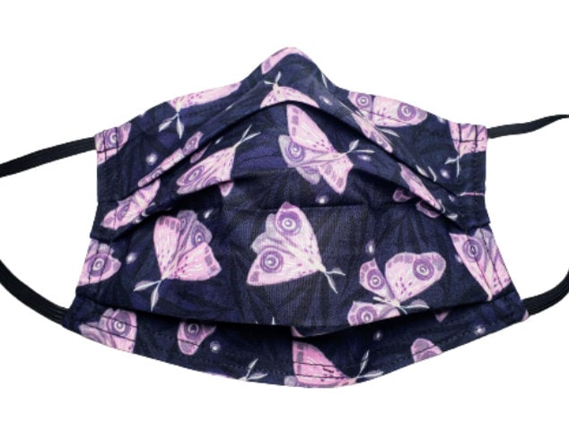 Lunar Moths Witchy Verstellbare Gesichtsmaske Mit Nasenklemme-Draht Und Filterfach Lunar Moths Witchy Verstellbare Gesichtsmaske Mit Nasenklemme-Draht Und Filterfach von LochNessLocker