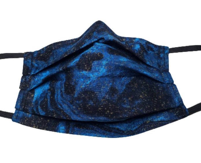 Metallic Ocean Marble Verstellbare Gesichtsmaske Mit Nasenklemme-Draht Und Filterfach Metallic Ocean Marble Verstellbare Gesichtsmaske Mit Nasenklemme-Draht Und Filterfach von LochNessLocker