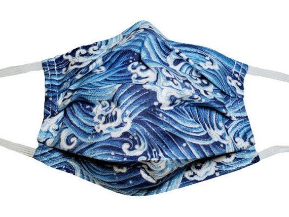 Metallic Waves Wiederverwendbare Verstellbare Gesichtsmaske Mit Nasenklemmen Draht Und Filterfach von LochNessLocker