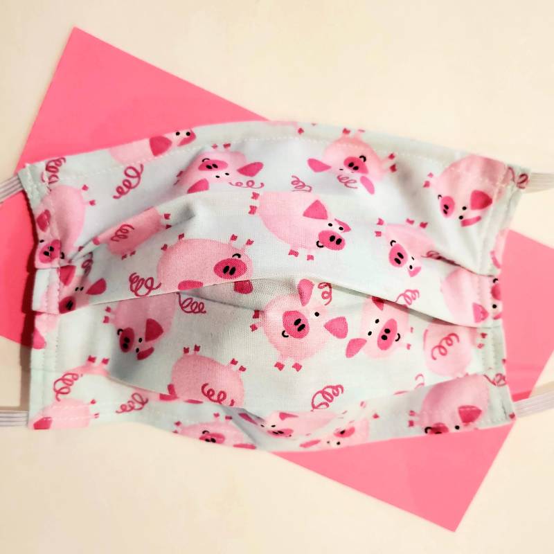 Mint Piggies Wiederverwendbare Gesichtsmaske Mit Nasen-Klemmdraht Und Filterfach von LochNessLocker