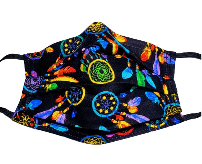 Neon Traumfänger Maske Wiederverwendbare Einstellbare Gesichtsmaske Mit Nasenklemme Draht Und Filterfach 2 Schicht/Doppelschicht Neon Traumfänger Maske Wiederverwendbare Einstellbare Gesichtsmaske Mit Nasenklemme Draht Und Filterfach 2 Schicht/Doppelschicht von LochNessLocker