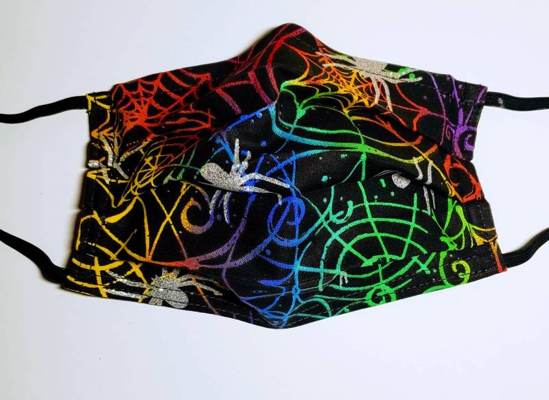Sparkle Spiders Wiederverwendbare Verstellbare Gesichtsmaske Mit Filterfach Und Nasenklemmendraht Sparkle Spiders Wiederverwendbare Verstellbare Gesichtsmaske Mit Filterfach Und Nasenklemmendraht von LochNessLocker