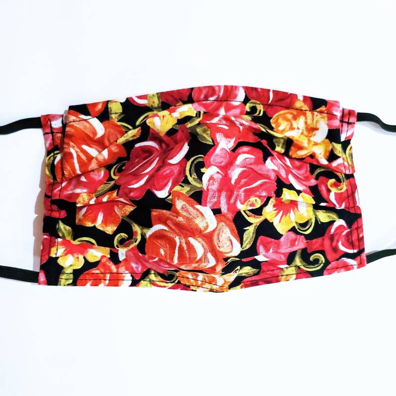 Sugar Roses Wiederverwendbare Gesichtsmaske Mit Nasenklemme Und Filterfach von LochNessLocker