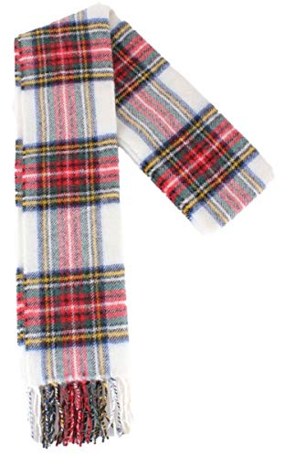 Schal aus gebürsteter Wolle, hergestellt in Schottland - Weiß - Einheitsgröße von Lochcarron of Scotland
