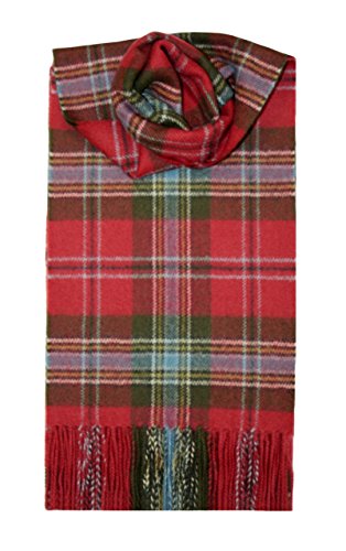 Lochcarron Wolle Tartan Schal Maclean von Duart verwitterte Modern Gr. 180 x 25 cm, MacLean of Duart Weathered Modern von Lochcarron of Scotland