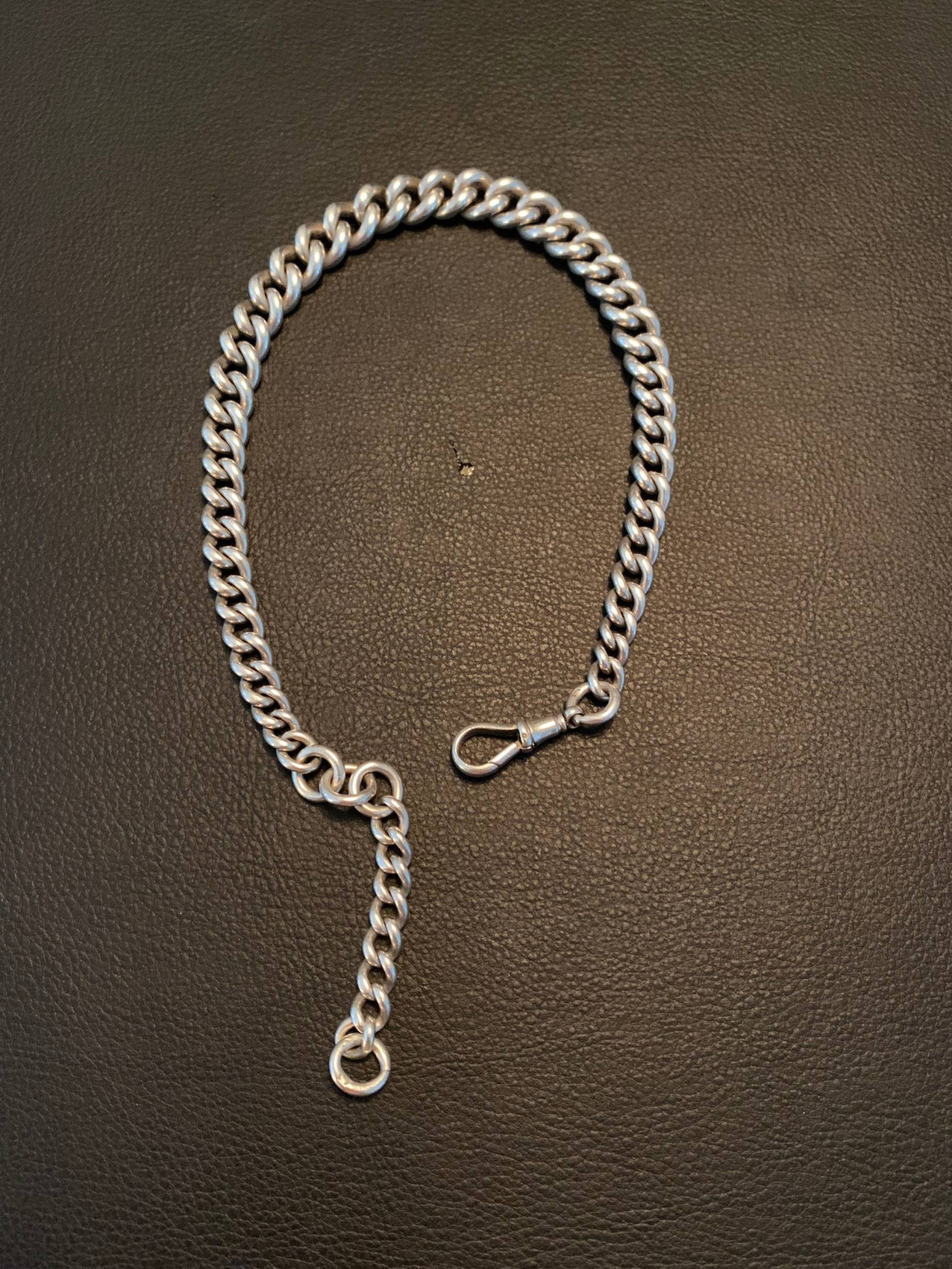 Antik Sterling Silber Taschenuhr Kette Antik Sterling Silber Taschenuhr Kette von LochsideAntiques