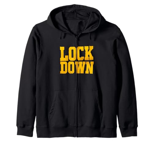 Nettes Lock Down Rede Emblem für Jungen und Mädchen Kapuzenjacke von Lock Down Outfit
