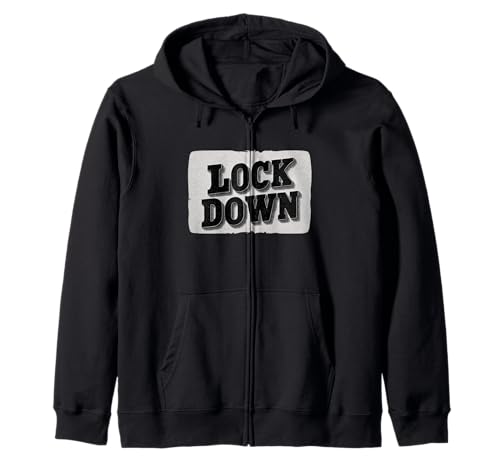 Tolle Lock-Down-Sprache für Erwachsene und Kinder Kapuzenjacke von Lock Down Outfit