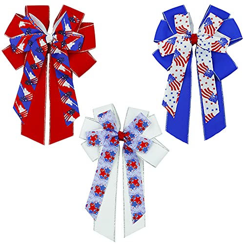 Flaggen-Clips, patriotische Frisur, 4. Juli, Haarschmuck, Cheerleader-Haarnadel, Haarschleifen für Mädchen und Frauen (3C) von Lockban