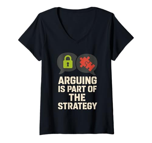 Damen Escape Room Puzzle Squad Captain Crew Enthusiastenteam T-Shirt mit V-Ausschnitt Damen Escape Room Puzzle Squad Captain Crew Enthusiastenteam T-Shirt mit V-Ausschnitt von Locked Room Birthday Escape Game Puzzle Lover Fun
