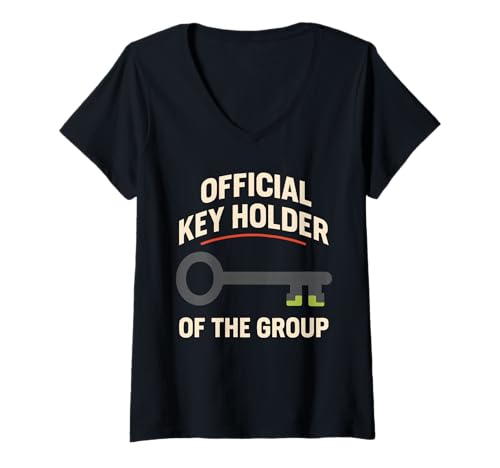 Damen Escape Room Puzzle Squad Captain Crew Enthusiastenteam T-Shirt mit V-Ausschnitt von Locked Room Birthday Escape Game Puzzle Lover Fun