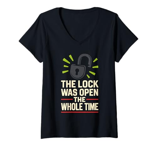 Damen Escape Room Puzzle Squad Captain Crew Enthusiastenteam T-Shirt mit V-Ausschnitt von Locked Room Birthday Escape Game Puzzle Lover Fun