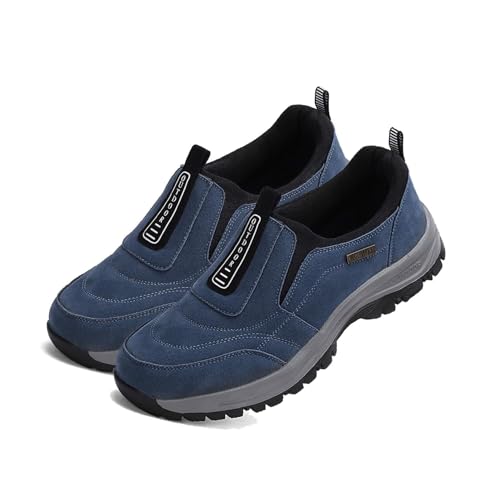 Orthopädische Schuhe Herren Leichte Schuhe Herren Sneaker Outdoor Wanderschuhe Herren Wasserdicht Extra Weit Leinenschuhe Wasserdicht Walking Schuhe Hallux Valgus Schuhe(Blau,45 EU) von Lockenstab