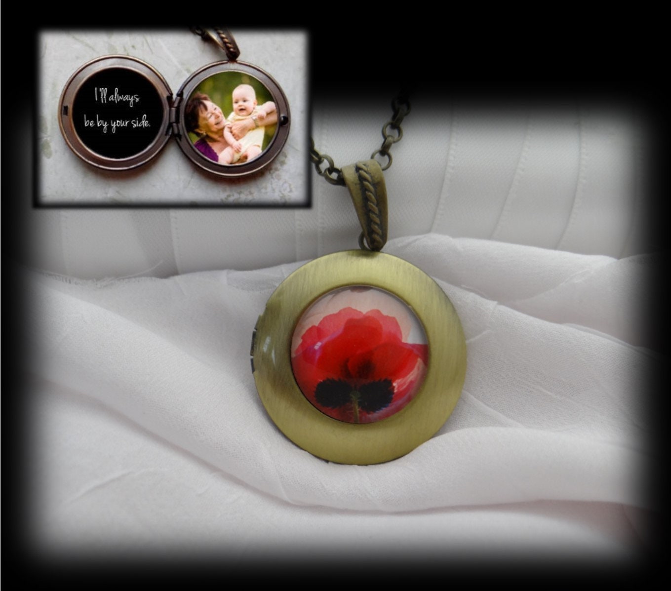 Antike Gold Medaillon Mit Mohn Blume - Fotos Für Sie Eingefügt Antike Gold Medaillon Mit Mohn Blume - Fotos Für Sie Eingefügt von LocketInYourHeart