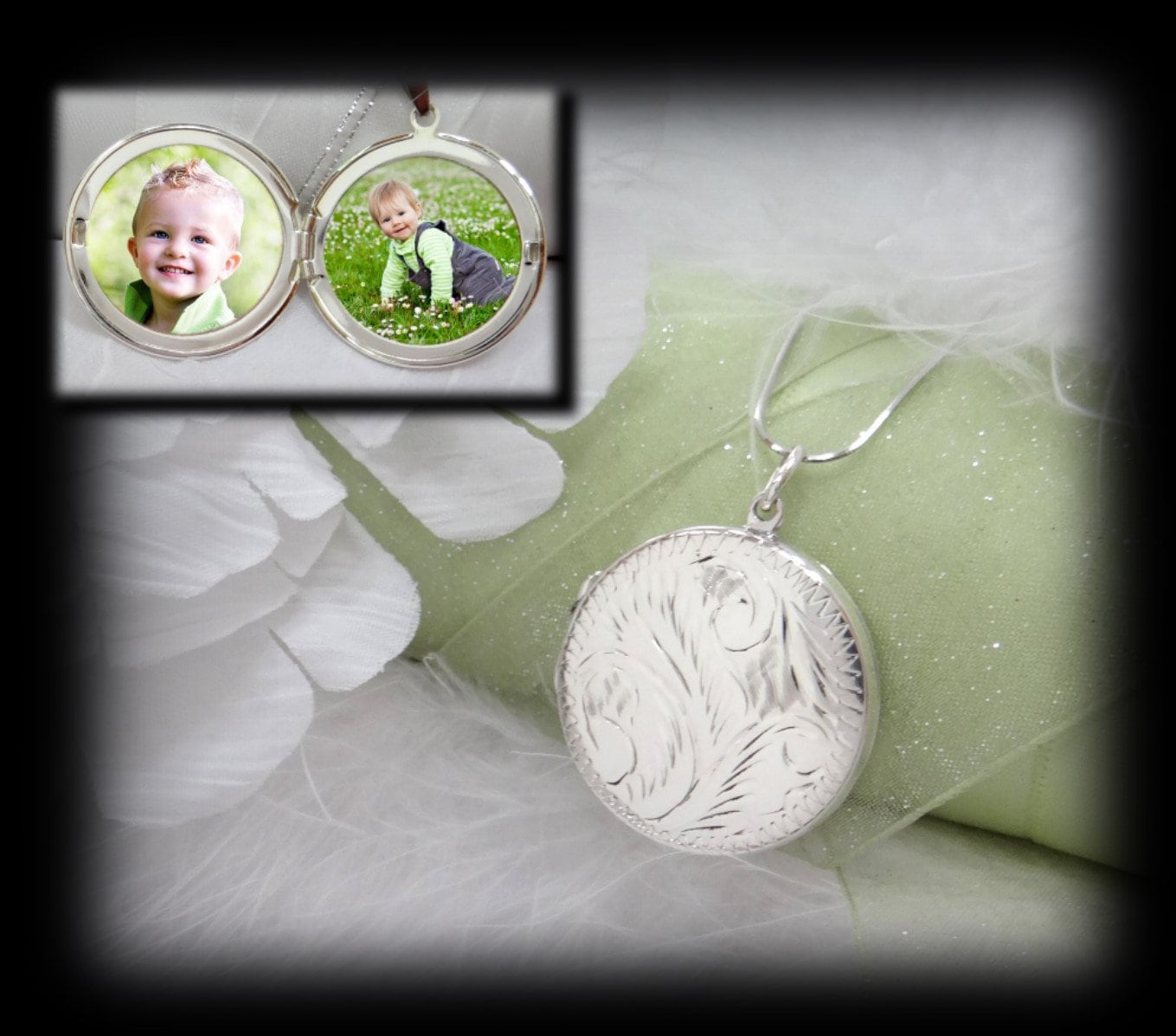 sterling Silber Medaillon Mit Gravur/Haarlocke Und Fotooption sterling Silber Medaillon Mit Gravur/Haarlocke Und Fotooption von LocketInYourHeart