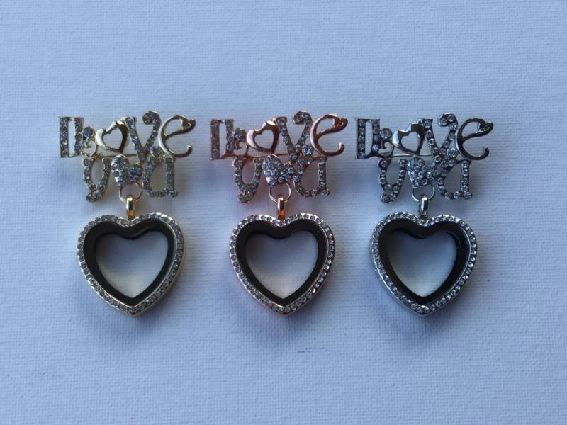 30 Mm Ich Liebe Dich Herz Strass Brosche Pin Schwimmende Medaillon 30 Mm Ich Liebe Dich Herz Strass Brosche Pin Schwimmende Medaillon von LocketsByML
