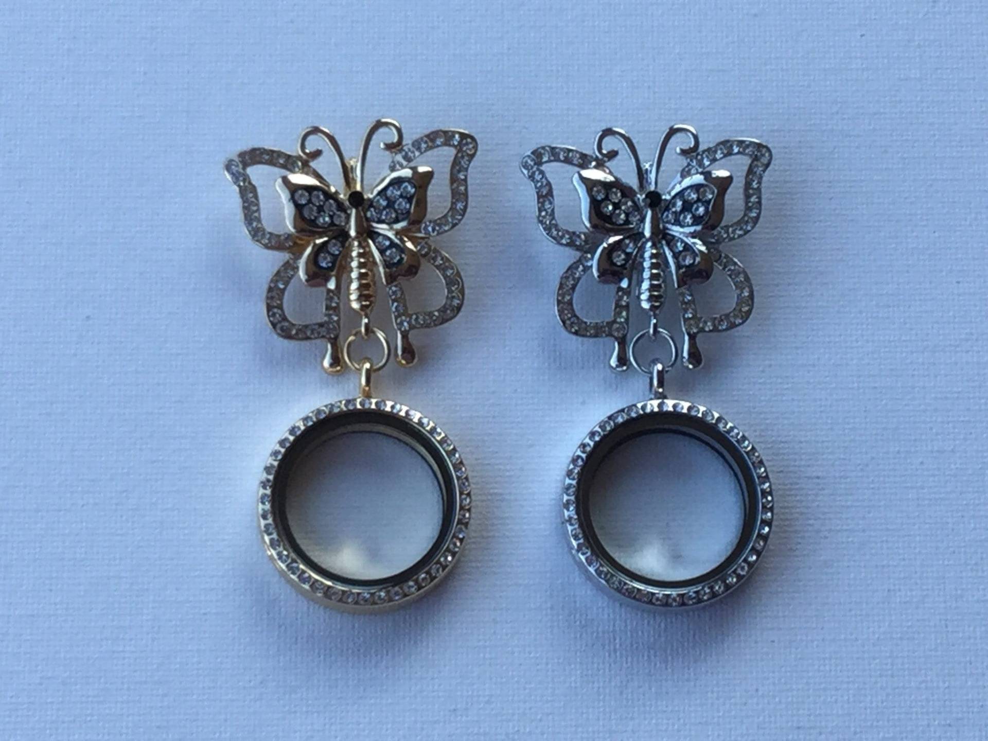 30 Mm Runde Schmetterling Brosche Pin Schwimmende Medaillon Mit Strass 30 Mm Runde Schmetterling Brosche Pin Schwimmende Medaillon Mit Strass von LocketsByML
