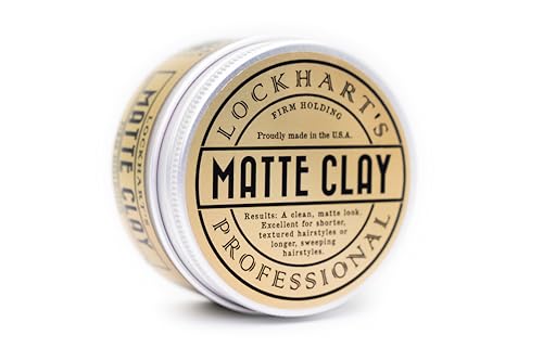Lockhart's Professional Matte Clay – Handgefertigte Pomaden für Männer – Hergestellt mit Kaolin & Bienenwachs – mittelfester/fester Halt, natürliches mattes Finish – handgefertigte Styling-Ton für Lockhart's Professional Matte Clay – Handgefertigte Pomaden für Männer – Hergestellt mit Kaolin & Bienenwachs – mittelfester/fester Halt, natürliches mattes Finish – handgefertigte Styling-Ton für von Lockhart’s Authentic
