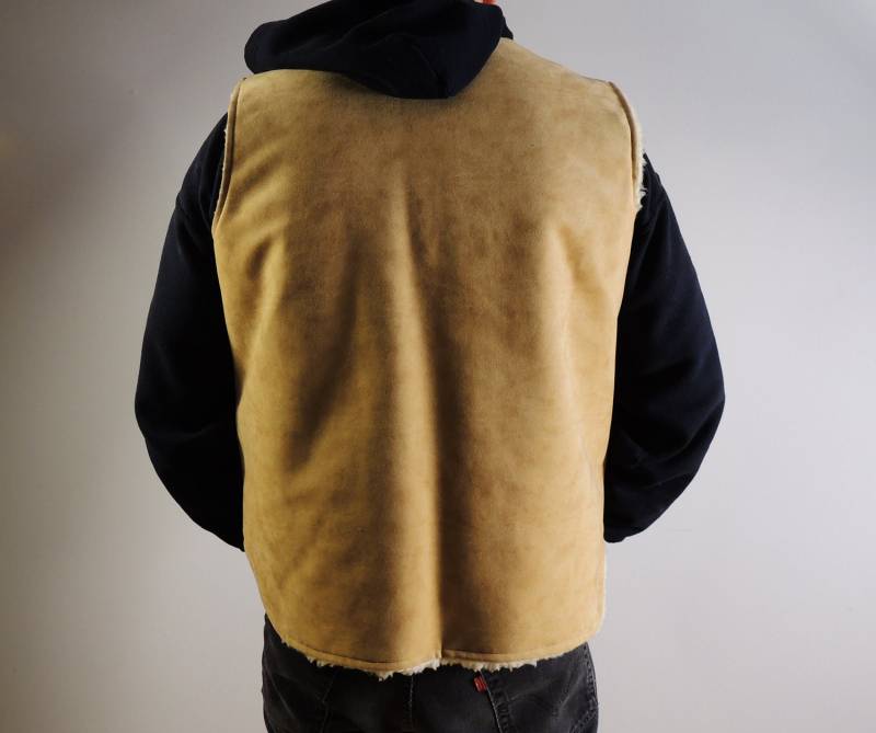 Vintage Gates Ranch Weste Faux Shearling Jacke Union Made in Usa Größe L von Lockhead