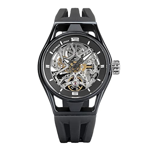 Automatische Herrenuhr Skeleton Montecristo Schwarz Locman, Armband von Locman