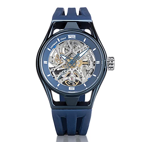 Automatische Herrenuhr Skeleton Montecristo Blau Locman, Armband von Locman