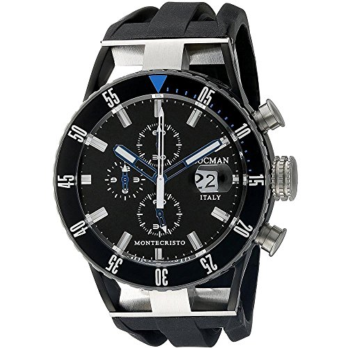 Locman Herren-Armbanduhr 44mm Armband Kautschuk Schwarz Quarz 0512KNKBBKNKSIK von Locman