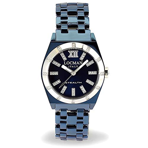 Locman Italy Damenuhr Stealth mit Diamanten 0,51 ct. blau Ref.0204DB von Locman