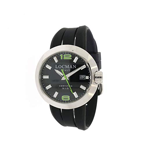 Locman Italy Herrenuhr Change schwarz grün Kautschuk Edelstahl Ref. 0422 von Locman