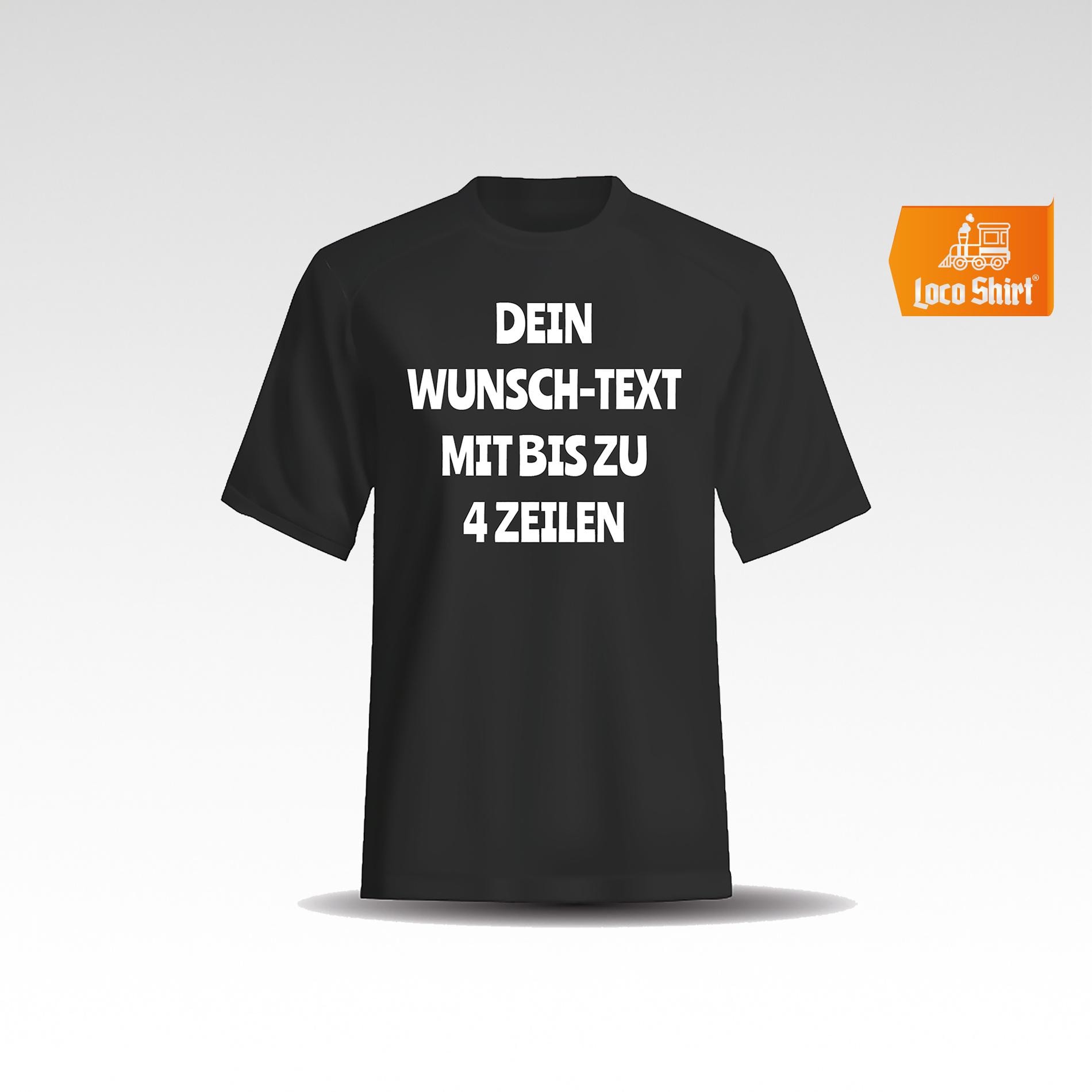 T-Shirt Mit Wunschtext - Personalisiertes Unisex-Shirt Als Geschenk Für Geburtstag, Jga Oder Arbeit T-Shirt Mit Wunschtext - Personalisiertes Unisex-Shirt Als Geschenk Für Geburtstag, Jga Oder Arbeit von LocoShirtDE