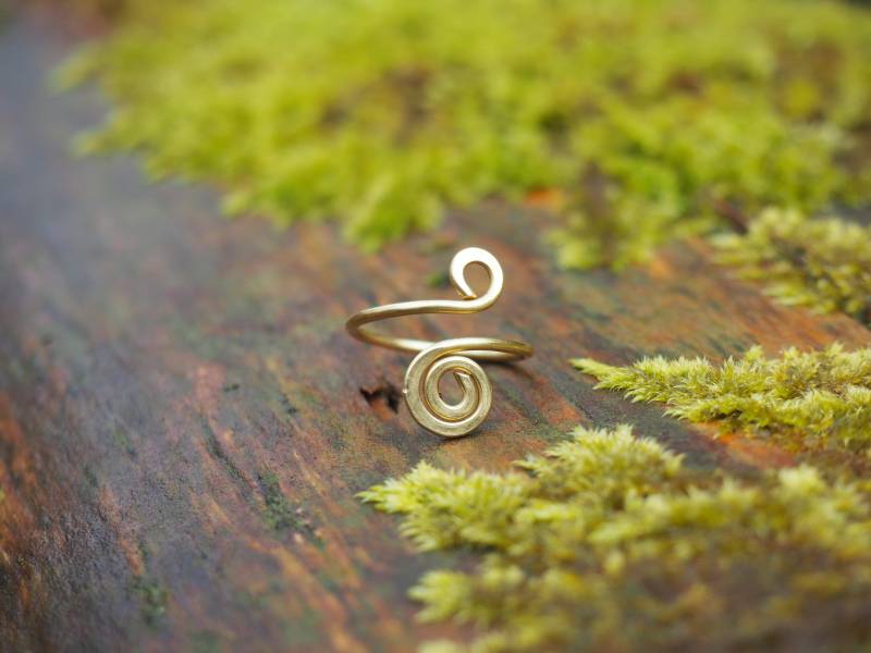 Unisize Kreiselring Aus Messing, Handgemachter Ring, Verstellbar von LocosLibres