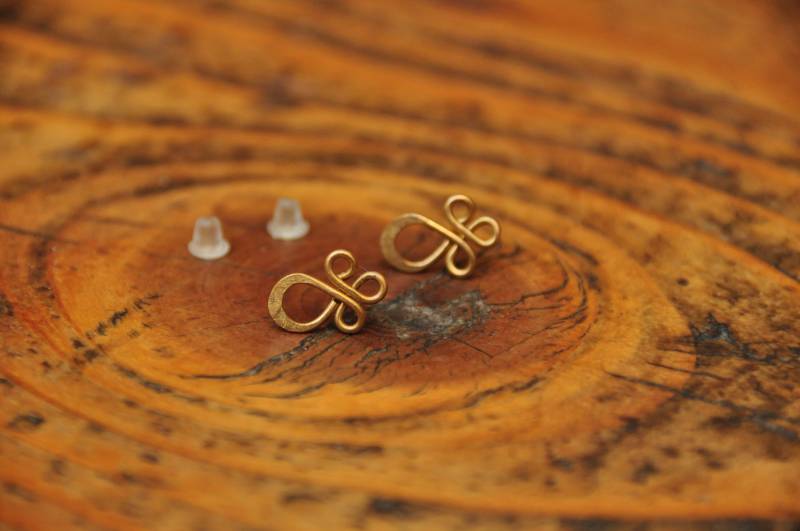 Steckohrring Aus Messing, Handgemachter Stecker von LocosLibres